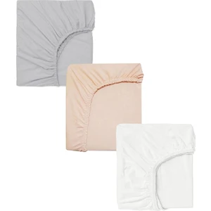 3 Adet 50 x 90 x 10 cm Anne Yanı Lastikli Penye Kumaş Bebek Çarşafı