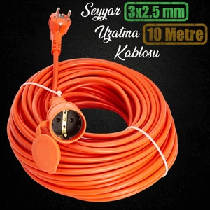 CCA Kablo Seyyar Uzatma Kablosu 3x2.5 mm 10 Metre