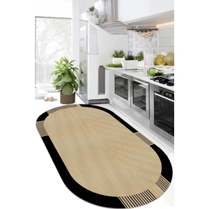 Decomia Home  Dijital Kaymaz Yıkanabilir Jüt Görünümlü Oval Salon Halısı Mutfak Halısı Balkon Halısı Yolluk Ev Dekor