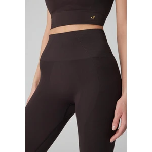 Gela Yüksek Bel, Esnek ve Toparlayıcı Spor Tayt Acı Kahve