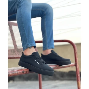 Black Bull BA0104 Bağcıklı  Nubuk Siyah Spor Klasik Erkek Ayakkabı