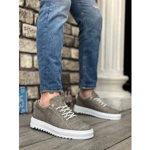 BA0152 Bağcıklı Yüksek Taban Kahve Kırçıllı Erkek Ayakkabı