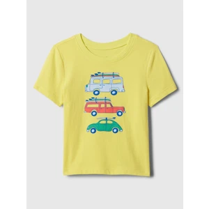 Erkek Bebek Sarı Grafikli T-Shirt