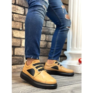 BA0302 Boa Kalın Taban Bağcıksız Tarz Casual Karamel Renk Erkek Ayakkabı