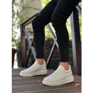 BA0238 Boa Yüksek Taban Beyaz Bağcıklı Erkek Ayakkabı