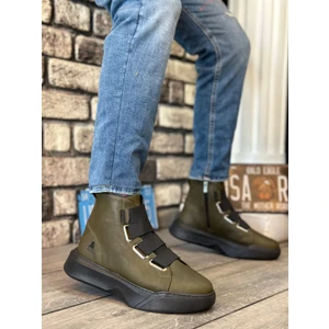 BA0142 Bantlı Erkek Yüksek Taban Haki Spor Bot