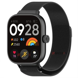 Xiaomi Redmi Watch 4 Uyumlu Woven Wire Tasarım Metal Hasır Kordon