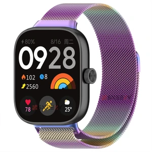 Xiaomi Redmi Watch 4 Uyumlu Woven Wire Tasarım Metal Hasır Kordon
