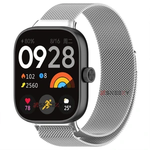 Xiaomi Redmi Watch 4 Uyumlu Woven Wire Tasarım Metal Hasır Kordon