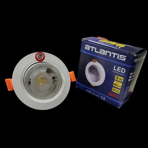 6 Watt 6W Cob LED Spot Beyaz Kasa Yuvarlak Günışığı İç Çap: 7 cm Dış Çap: 9 cm 480LM