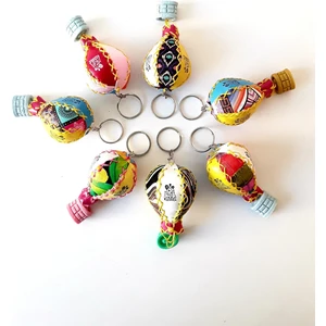 Kapadokya Hediyelik Deri Balon Renkli Anahtarlık (5) Adet