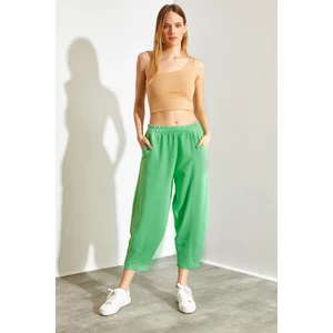 Beli Lastikli Cepli Keten Pantolon