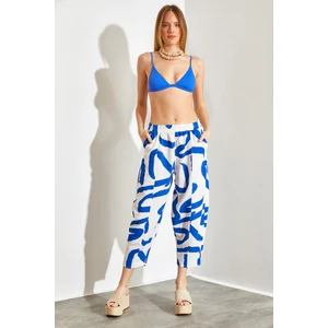 Beli Lastikli Cepli Keten Pantolon