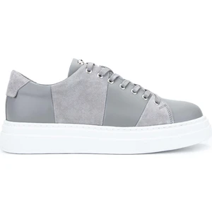 Tamer Tanca Erkek Hakiki Deri Sneakers & Spor Ayakkabı 352 20352 Erk Ayk Y24 Grı Anl/tas Suet