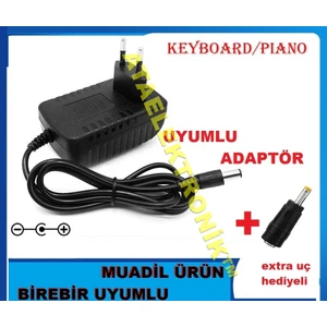 Ata Elektronik Casio CTK-3500 Uyumlu Org Ork Adaptörü Muadil Ürün ( 9.5V Ile Uyumlu ) 9 Volt 2 Amper Extra Jaklı CTK-2200 CTK-2300 CTK-240 CTK-2400 CTK-245 CTK-2500 CTK-2550 CTK-3200 CTK-3500 CTK-4200 CTK-4400