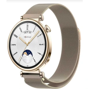 Huawei Watch Uyumlu Mıknatıslı  Örgü Metal Hasır Kordon 22MM