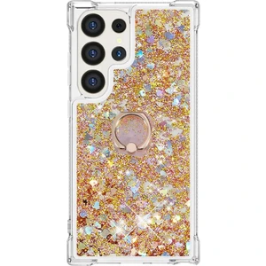 Samsung Galaxy S22 Ultra Kılıf Sulu Yüzüklü Standlı Milce Kapak