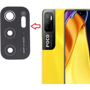 Poco M3 Pro Arka Kamera Camı Lens Yapışkanlı