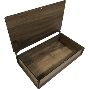 Ala Depo Ahşap Dekoratif Organizer Hediyelik Kutu Takı Makyaj Kutusu (Bölmesiz)