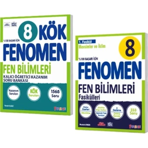 Fenomen Yayıncılık Fenomen Yayınları 8. Sınıf Kök Fen Bilimleri Soru Bankası - Fen Bilimleri 1. Fasikül 2'li Set