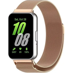 Samsung Galaxy Fit 3 R390 Uyumlu Metal Hasır Manyetik Kordon Kayış