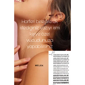 Gerçekci Geçici Harfler Istenilen Isim Yazı Dövme Sahte Etiket Kadın Erkek Kol Bacak