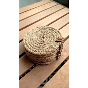 Hasır Bardak Altlığı (6'li) ,12 Cm, Fincan,bardak,kupa,mum Altlığı,el Yapımı Naturel