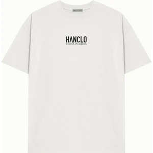 Ünisex Hanclo Baskılı Avrupa Kalıp/oversize Fit Kesim Bisiklet Yaka Kısa Kollu T-Shirt