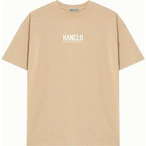 Ünisex Hanclo Baskılı Avrupa Kalıp/oversize Fit Kesim Bisiklet Yaka Kısa Kollu T-Shirt