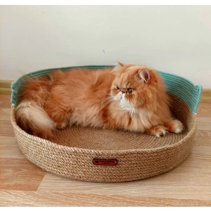 Hasır Renkli El Yapımı Kedi Köpek Yatağı