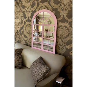 Ay Dizayn Melis Model Pencere Ayna - Pembe
