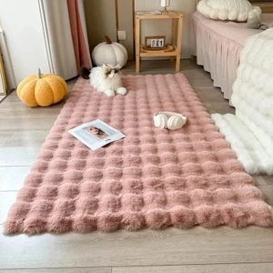 Baladi Home Kalın Tavşan Peluş Halı Kaymaz Tabanlı Çok Yumuşak