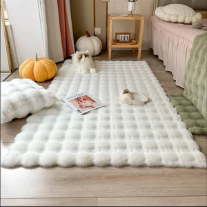 Baladi Home Kalın Tavşan Peluş Halı Kaymaz Tabanlı Çok Yumuşak