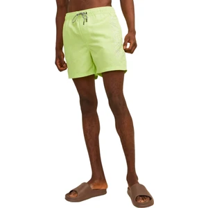 Jack & Jones Regular Fit Yazılı Lime Erkek Deniz Şortu 12253118