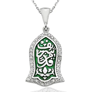 Takı Dükkanı Mineli Nali Şerif Bayan Taşlı Gümüş Kolye wsn217