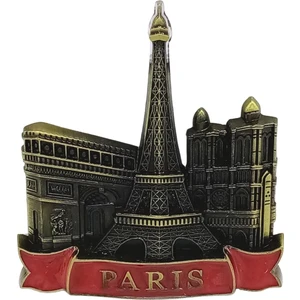 Dünyadan Hediyeler Vintage Metal 3D Magnet Paris Fransa 7 cm