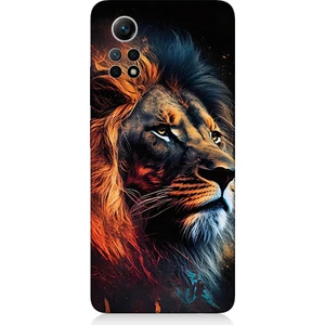Xiaomi Redmi Note 12 Pro 4g Uyumlu Siyah Fon Aslan Desenli Silikon Kılıf