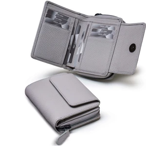 Sanlıne 2768  Deri Kadın Cüzdan - Gri