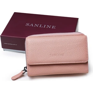 Sanlıne 2754  Deri Kadın Cüzdan - Pudra