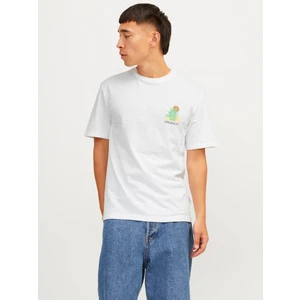 Jack & Jones Erkek Gögüste Logo Baskili Kisa Kollu Tisört - Aruba