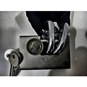 Lawrence Shop 1.5 Metre 10 mm Kalınlığında Motorsiklet Zincir Çelik Kilit Scooter Motor Kilidi