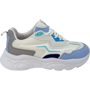 Kadın Bej  Ortopedik Taban Fileli Sneaker Günlük Spor Ayakkabı 026