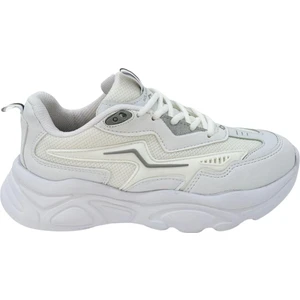 Kadın Bej  Ortopedik Taban Fileli Sneaker Günlük Spor Ayakkabı 026