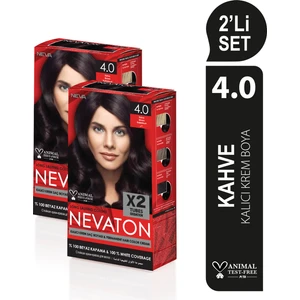 2 X 2'Li Set 4.0  Kahve Kalıcı Krem Saç Boyası Seti (4 Boya + 4 Oksidan)