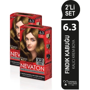 2 X 2'Li Set 6.3 Fındık Kabuğu Kalıcı Krem Saç Boyası Seti (4 Boya + 4 Oksidan)