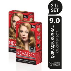 2 X 2'Li Set 9.0  Çok Açık Kumral Kalıcı Krem Saç Boyası Seti (4 Boya + 4 Oksidan)