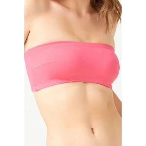 Straplez Crop Top Büstiyer Pembe