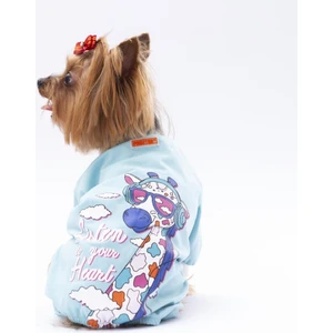 Bebe Mavi Giraffe Kedi Köpek Pijaması