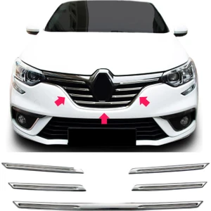 Megane 4 Krom Ön Panjur 5 Prç. 2015-2021 Arası Uyumlu