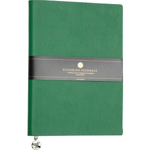 Victoria's Journals Smyth Classic Esnek Kapak Çizgili Defter, 14.8X21 cm -Yeşil